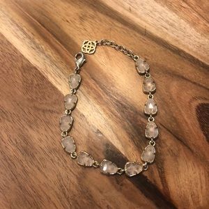 Kendra Scott Susanna bracelet rose quarts and gold